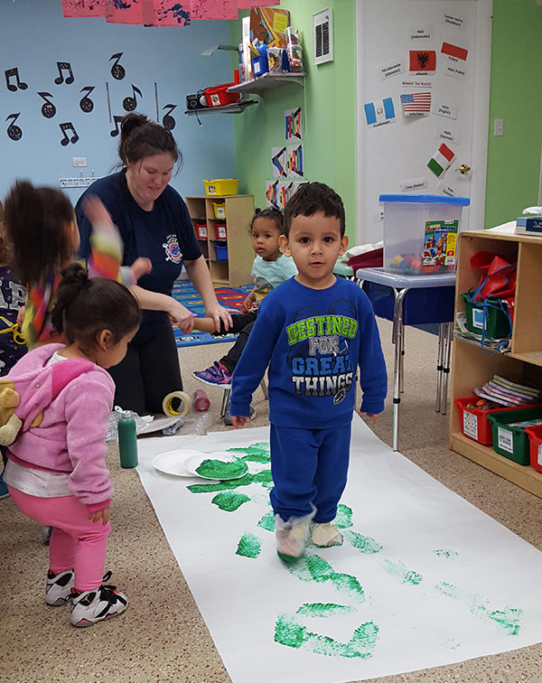 Preschool - Painting With Feet